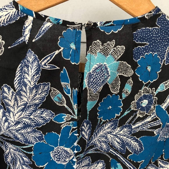 Ulla Johnson Blouse Blue Floral Terese 2 EUC - Picture 7 of 8